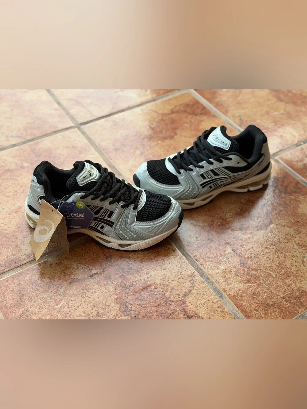Size 8 Men’s And Women’s 9.5 - Asics Gel Kayano 14 Black and Silver Athletic